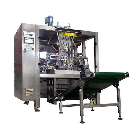 Baler for bags with solid products